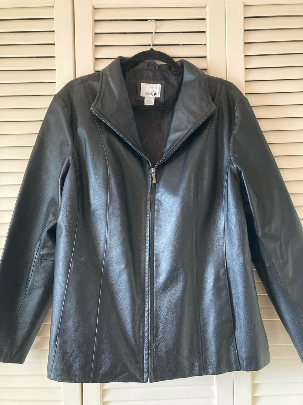 Leather Jacket by East 5th Black Sz XL Genuine Leather 🖤